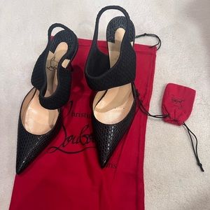 Christian Louboutin Black Loubigirl sandals. Worn only once.